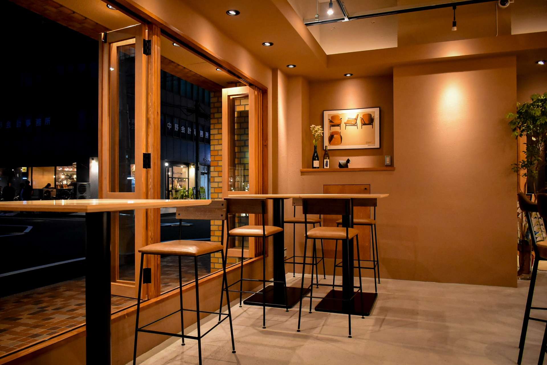 解放感あるテーブル席